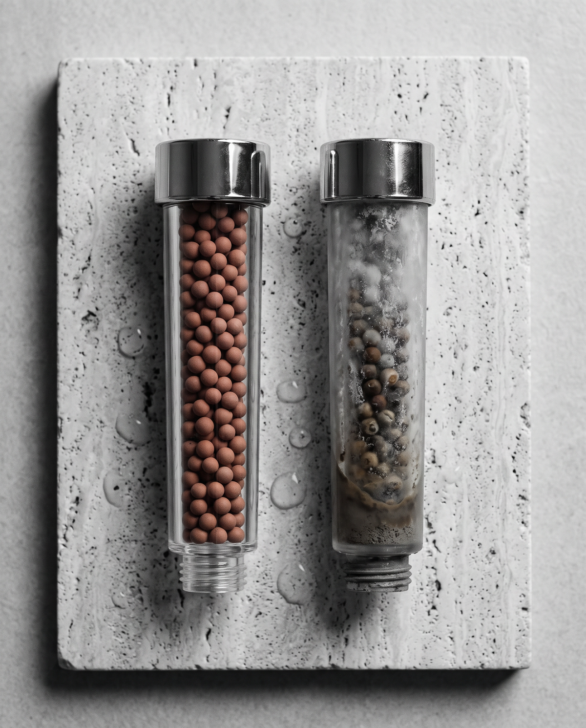 New beads next to beads after ninety days